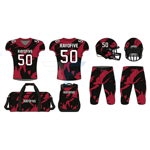 Uniforme de Fútbol Americano de Diseño Elegante Hecho a Medida, de Alta Calidad, Manga Corta, Transpirable, Antibacteriano, Talla Grande, Unisex, 100% - Product Image 2