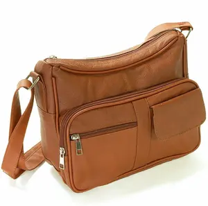 2023 NEW Arrival trending bags Women Leather Organizer Purse Shoulder Multiple Pockets Cross Body Handbag by wigace industry