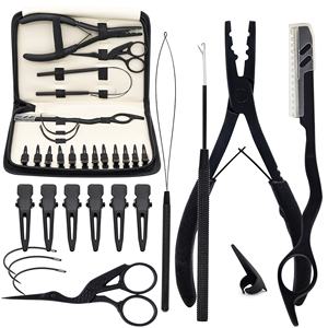 GEMSTONE ENTERPRISES Hair Extensions <b>Tools</b> Kit Stainless Steel 2 Hole <b>Multi</b> Function <b>Pliers</b> Set Hook Loop Durable Reusable - Product Image 1