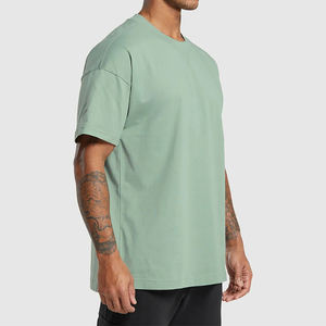 เสื้อยืดคอกลมผ้าฝ้าย100% สำหรับผู้ชายมีโลโก้ที่กำหนดเองคุณภาพสูงรูปแบบการพิมพ์ลายสไตล์โอเวอร์ไซส์ - Product Image 5