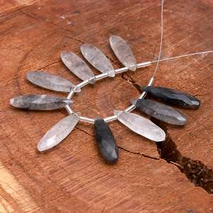 ต่างหูเม็ดเดี่ยวทรงหยดน้ำยาวเกรด AAA สำหรับทำต่างหูแบบทับทิมสีดำที่จับคู่กันได้สำหรับต่างหูฤดูร้อนทำเครื่องประดับลูกปัด - Product Image 2