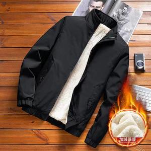 แจ็คเก็ตบอมเบอร์โพลีเอสเตอร์100% กันน้ำเข้ารูปลำลองสีพื้นสำหรับ2025 - Product Image 2