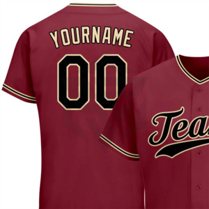 เสื้อเบสบอลแบบแห้งเร็วระบายอากาศได้สำหรับทุกเพศเสื้อซอฟต์บอลทีมคอวีโพลีเอสเตอร์พิมพ์ลายแบบถ่ายเทความร้อนได้100% - Product Image 5