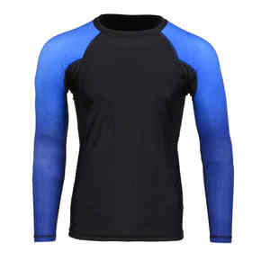 Unisex BJJ Rash Guard OEM <b>Heat</b>-Transfer Printed Breathable Full Sleeve Polyester/Spandex Gym Surfing Diving - Product Image 4