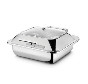 2025 artículo más vendido, estufa de comida amortiguadora hidráulica Rectangular, plato de frotamiento cuadrado para Buffet 7L, mantiene la porción ideal - Product Image 6