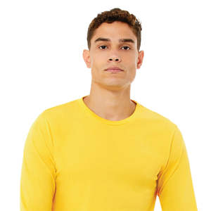 T-shirt à manches longues Golden Heather: coton peigné Airlume 52%, mélange de poly 48% pour un confort luxueux - Product Image 4
