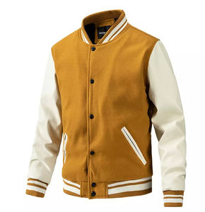 แจ็กเก็ตเลตเตอร์แมนโลโก้ตามสั่งแผ่นปะทำจากวัสดุที่ดีที่สุดสำหรับฤดูหนาวแจ็คเก็ตเสื้อแขนยาวหนังสินค้าใหม่ - Product Image 2