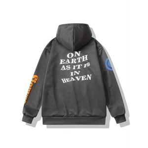 Custom Designer 100% Cotton <b>Full</b> Face <b>Zip</b>-up Puff Printing Hoodie <b>Sweatshirt</b> Winter Season Hoodie Manufacturer - Product Image 3