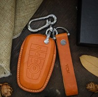 Vente chaude Étui de clé de voiture en cuir personnalisé Étui de clé en cuir Fait à la main pour clé de voiture