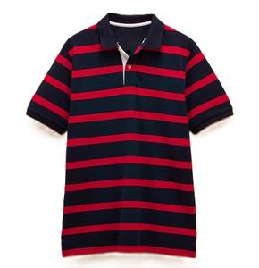 Polos de Venta caliente Polo de alta calidad adecuado Polo Casual a rayas Polo para hombres Turn Down Collar con 2 botones - Product Image 5