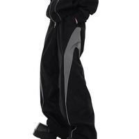 Survêtement surdimensionné en nylon 2 pièces ensemble de jogging veste coupe-vent réfléchissante survêtement pour hommes