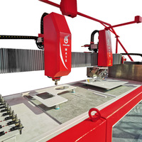Hualong Machinery MATE Doppel-CNC-Kopf Quarz-Arbeitsplatten Steinbearbeitungs-Spülbecken Granit-Marmor Schneid- und Kantenpoliermaschine