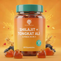RedMoringa Shilajit Gel Tongkat Ali Maca 10-in-1 Energi Vitalitas Stamina Keseimbangan Hormonal 60 Gummies 3.5g Setiap Gummy 2 Kali Sehari