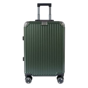 Valise rigide 8003 pièces avec cadre en aluminium 20/24/28 ''valise personnalisée quatre housses métalliques doublure en polyester bagage à main de luxe - Product Image 6