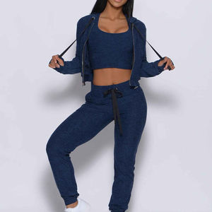 Fashionable Casual <b>Knitting</b> Two Piece <b>Set</b> for Women Summer Hoodie and Trouser Pants with Customizable Options - Product Image 4
