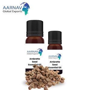 Venta caliente 2022 Aceite de semilla de ambrette natural Hidratante de aceite esencial puro para uso multiusos India Aarnav Global - Product Image 1