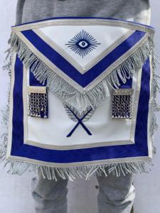 Regalia maçonnique bleu, tabliers avec collier à chaîne et gants - HSE - Product Image 6