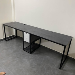 โต๊ะทำงานสำนักงานสไตล์มินิมอลโมเดิร์น รุ่น BD68064 ขนาด 240x60x75 ซม. พร้อมฐานตู้ไม้ในตัว เฟอร์นิเจอร์หรูหราสำหรับใช้งานสองคน - Product Image 6