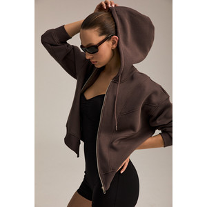 Urban Beat TORCE Sweat-shirt oversize à capuche avec découpes sur le devant et fermeture éclair en métal pour femme - Product Image 5