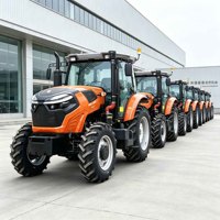 Tracteur agricole 4x4 à moteur diesel 120 CV, tracteur agricole à roues robustes pour l'agriculture à grande échelle