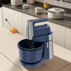 Mélangeur électrique de cuisine avec <span class=keywords><strong>batteur</strong></span> <span class=keywords><strong>à</strong></span> <span class=keywords><strong>oeufs</strong></span> <span class=keywords><strong>à</strong></span> 5 vitesses et mécanisme d'agitation manuel, avec bol mélangeur inclus - Product Image 2