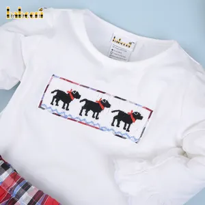 الجراء smocked ملابس طويلة بالجملة للبنات ملابس smocked ملابس الأطفال ملابس شتوية للبنات-BB1293