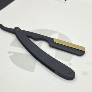 Navaja de Afeitar Plegable de Acero Inoxidable, Hoja Dorada de Grado Médico, para Barbería y Salón - Product Image 4