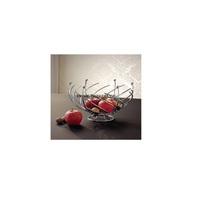 Paniers de table en fil métallique pour l'organisation et le stockage de la cuisine Panier d'affichage plaqué couleur argent pour support de fruits et légumes
