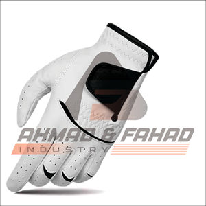 Gant de golf en cuir Cabretta couleur blanche Cuir véritable souple Protection UV Poignées respirantes pour le sport Fabriqué en Indonésie - Product Image 6