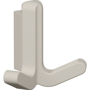 HEWI 477 Matt Elastic <b>Plastic</b> (TPU) Double <b>Hook</b> Series 97 Light Grey 69 mm Wall Storage - Product Image 1