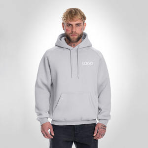 Custom Men's Streetwear Casual Heavyweight 100% Cotton Raglan Sleeves Pullover Hoodies Sportswear Gym Hoodies & Sweatshirts - Product Image 1