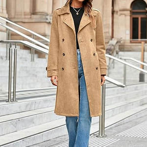 Manteau en daim pour femme, respirant, doux, confortable, coupe décontractée, streetwear, usage quotidien, manteau en duvet - Product Image 5