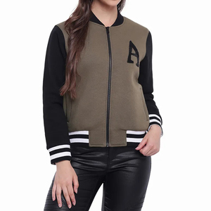 Calidad Premium Letterman Baseball School College Bomber Varsity Jacket Chaqueta de mangas de cuero genuino Hombres Mujeres - Product Image 5