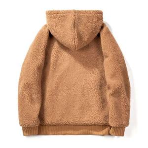 Heavyweight <b>Sherpa</b> Custom <b>Hoodies</b> for <b>Men</b> Thick Fleece <b>Lined</b> Pullover Winter Warm Sweatshirts Solid Color <b>Men's</b> <b>Hoodies</b> - Product Image 5