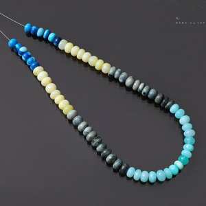 Cuentas de ópalo de caramelo multicolor Natural, cuentas de Rondelle lisas de ópalo de 8mm para la fabricación de joyas a precio de fabricante, piedras preciosas sueltas de 16" - Product Image 5