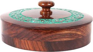 Caja de Roti de madera hecha a mano de primera calidad con superficie lisa pulida Caja de Roti de madera redonda elegante para mesa de cocina a bajo precio - Product Image 2