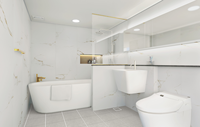 Panneau mural en plastique pour décoration murale moderne, écologique, imperméable, installation facile, usage domestique dans la salle de bain et la douche