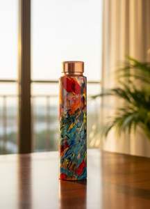 ฝาขวดน้ำทองแดงแท้คุณภาพสูง งานฝีมือ ลวดลายศิลปะ พิมพ์ลาย เป็นมิตรกับสิ่งแวดล้อม ความจุขนาดใหญ่ สำหรับนักออกแบบ - Product Image 3