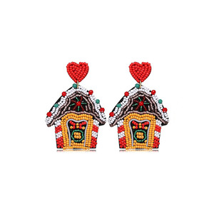 Más vendidos Pendientes de cobre de moda de Navidad Pendientes de gota chapados en oro de calidad con piedra principal de perla en forma geométrica ¡Compre ahora! - Product Image 4