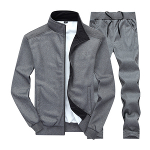 Conjunto Deportivo Casual de Manga Larga para Hombre con Estampado de Leopardo, 100% Algodón Ecológico, Cierre con Cordón, Chaqueta y Pantalones de Forro Polar para Primavera - Product Image 1