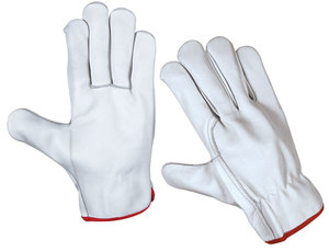 Guantes de conductor en cuero de vaca sin forro jardinería mano amarilla protectora Industrial Keystone pulgar estilo guantes de trabajo - Product Image 2