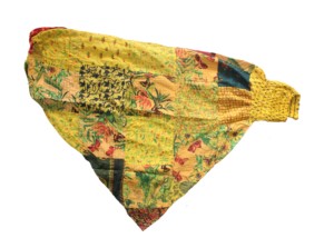 Pantalon sarouel unisexe en coton de style afghan, patchwork jaune, cordon de serrage, rayonne multicolore, matériel respirant, yoga d'été - Product Image 5