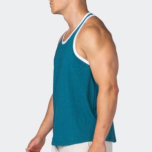 Débardeur musculaire sans manches pour homme, coupe ajustée, faible MOQ, prix raisonnable, vêtements de sport avec service OEM, impression de logo personnalisé - Product Image 3