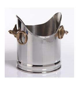 Cubo de hielo de níquel pulido de fundición de aluminio elegante Cubo de soporte de hielo de decoración del hogar y artículos de bar más vendidos - Product Image 3