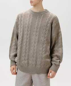 Pull en tricot d'hiver, étiquette privée personnalisée, tissu doux et chaud, vente en gros - Product Image 3