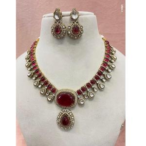 Trendy <b>Moissanite</b> Diamond Look Jewelry Set WIth Simple Look Style <b>Necklace</b> Earrings Set Elegant Brass Wedding Gift for Parties - Product Image 1