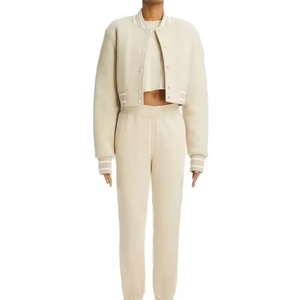Veste universitaire courte décontractée pour femmes coupe-vent en laine respirante pour été adulte grande taille imprimé techniques - Product Image 5