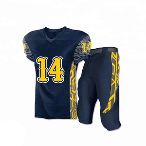 Uniformes de Fútbol Americano Personalizados para Hombre, Cortos, Transpirables, con Nombre Impreso, Poliéster/Algodón, Transferencia Térmica - Product Image 6