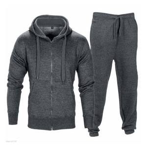 Chándal de invierno para hombre estampado azul marino con cremallera pantalones cierre de cordón ligero algodón polar Joggers-Ropa deportiva - Product Image 2