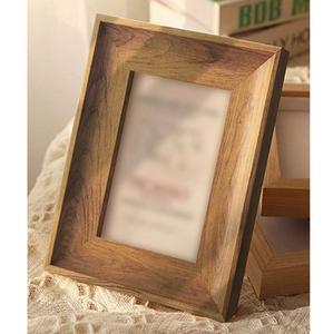 Marco DE FOTOS hecho a mano ecológico clásico de madera maciza de primera calidad para exhibición de pared y mesa con posavasos de nogal - Product Image 3